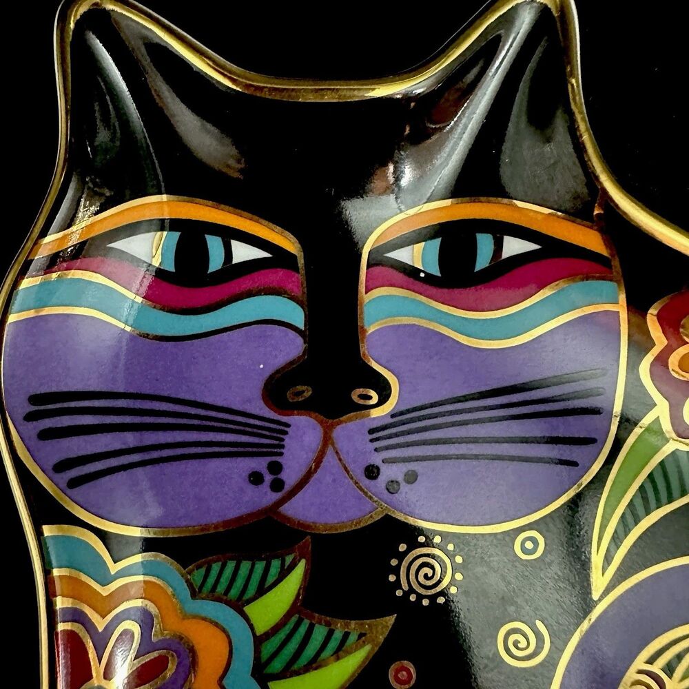 Laurel Burch Feline Fantasy Royal Doulton Cat Plate Franklin Mint 1995 8” Decor - Picture 13 of 16